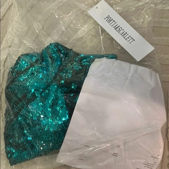 Portia and Scarlett Green Sequin Mini Dress - Picture 2 of 6